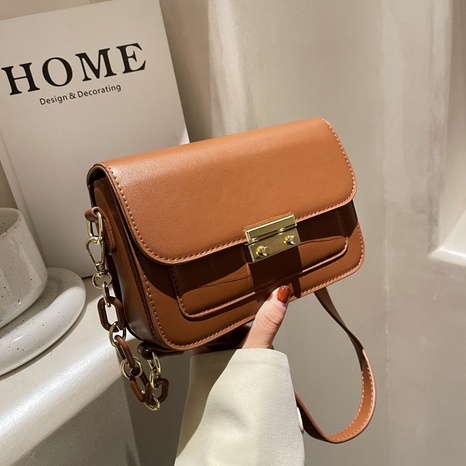 2021 new fashion shoulder messenger bag casual small square bag texture chain bag NHJZ520693's discount tags
