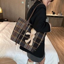 Largecapacity bag fashion woolen cloth single shoulder bag casual tote bagpicture7