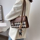 Winter plaid small bag fashion casual shoulder bag simple messenger small square bagpicture7