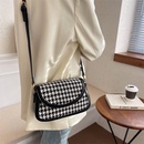 Autumn and winter houndstooth 2021 new trendy fashion casual shoulder saddle bagpicture9
