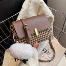 2021 new fashion autumn and winter houndstooth shoulder messenger small square bagpicture9