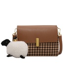 2021 new fashion autumn and winter houndstooth shoulder messenger small square bagpicture10