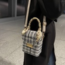 autumn and winter 2021 new fashion plaid messenger small square bagpicture6