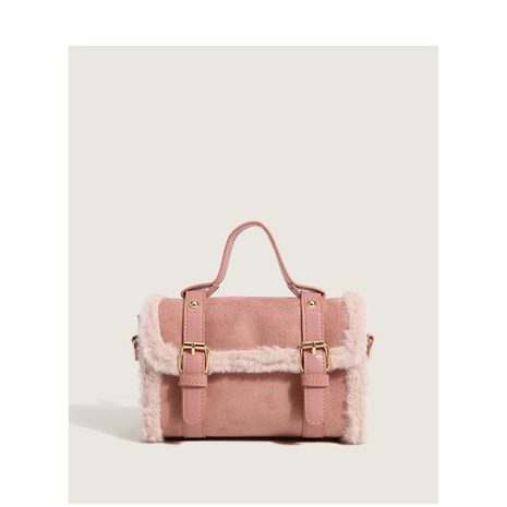 bolso de felpa de lana de nicho rosa bolso de almohada de mensajero portátil femenino's discount tags