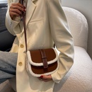 Retro texture bag new trendy semicircle saddle bag shoulder messenger bagpicture6