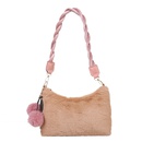 autumn and winter new furry hand bag candy color knotted croissant lamb plush portable cloud bagpicture9