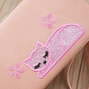 New ladies long clutch fashion multipurpose cat embroidered walletpicture8