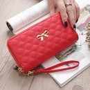 Korean fashion ladies double pull wallet bowknot PU leather multicard wallet  NHLAN520916picture6