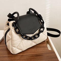 autumn and winter 2021 new hit color messenger bag rhombus chain bag