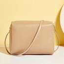 leather texture soft casual trend zipper apricot color soft single square bagpicture19