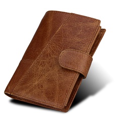 portefeuille pour hommes en cuir de vachette première couche portefeuille pour hommes rétro portefeuille de mode RFID étui à cartes en cuir