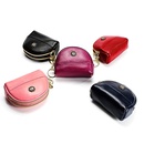 multilayer simple small coin purse leather coin purse doublelayer zipper shell small card bagpicture8