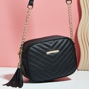 new fashion crossbody bag square zipper stripes soft surface bagpicture8