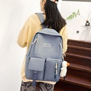 Korean style large capacity canvas handbag shoulder bag pencil case backpack fourpiece setpicture9