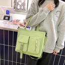 Korean style large capacity canvas handbag shoulder bag pencil case backpack fourpiece setpicture11