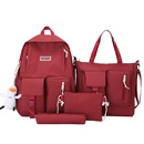 Korean style large capacity canvas handbag shoulder bag pencil case backpack fourpiece setpicture12