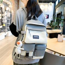 Korean largecapacity contrast color handbag shoulder bag pencil case backpack fourpiece setpicture9