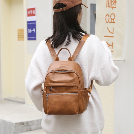 2021 winter new shoulder bag Korean leisure travel simple backpack's discount tags