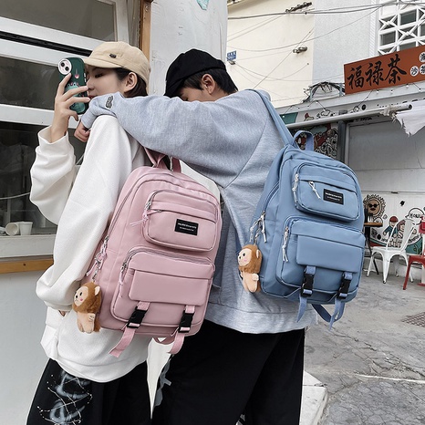 Korean version of campus student backpack new trend backpack's discount tags
