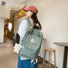 Korean version of vintage backpack large-capacity student school bag