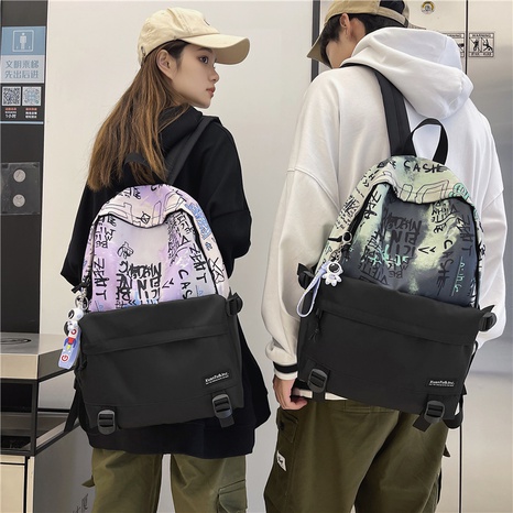 fashion personality bag graffiti backpack student backpack's discount tags