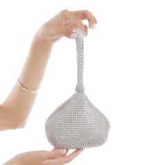 diamond-studded handbag creative design trihedron cosmetic bag dinner bag handbag