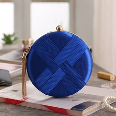 The new round dinner bag woven dress bag fashion pendant small square bag diagonal bag