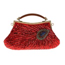 Retro heavy craft beaded embroidery bag portable dinner bag classic bridal bagpicture13