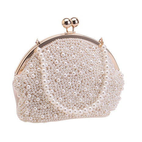 Ladies Handbag Pearl Chain Banquet Bag Urban Simple Open Tote Bag NHYG521539's discount tags