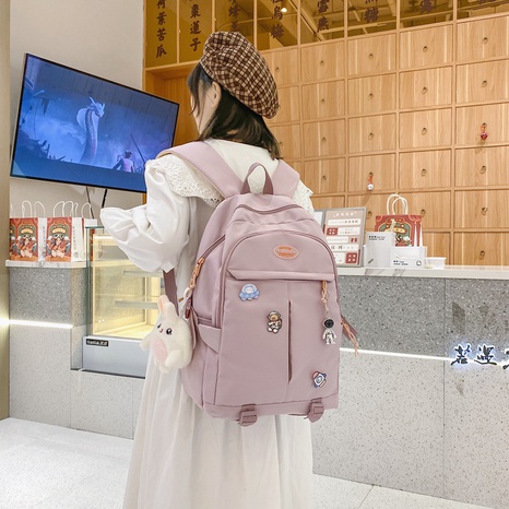 Large-capacity school bag Korean version student backpack's discount tags