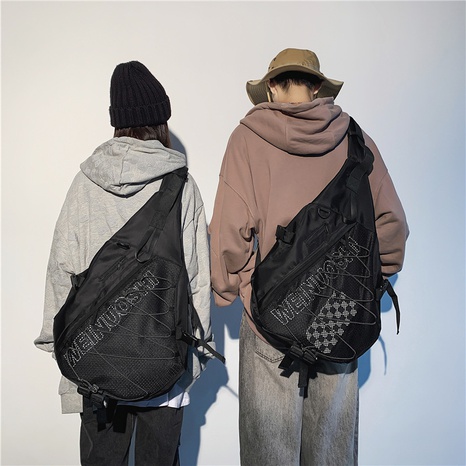 Messenger bag fashion large-capacity chest bag casual shoulder bag's discount tags