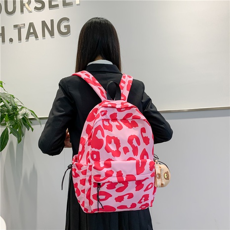 Schoolbag Korean version leopard print fashion backpack's discount tags