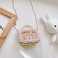 Autumn and winter new fashion pearl bowknot woolen childrens portable messenger small square bagpicture12