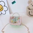 Autumn and winter new fashion pearl bowknot woolen childrens portable messenger small square bagpicture15