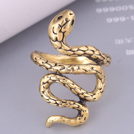 fashion retro simple auspicious snake golden ring's discount tags