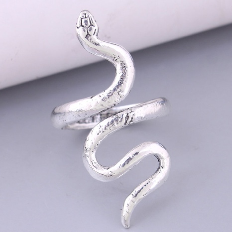 fashion retro simple auspicious snake white ring's discount tags