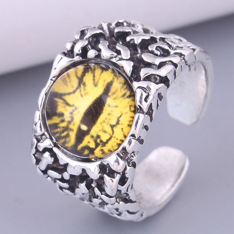 European and American fashion retro simple devil eye opening ring's discount tags