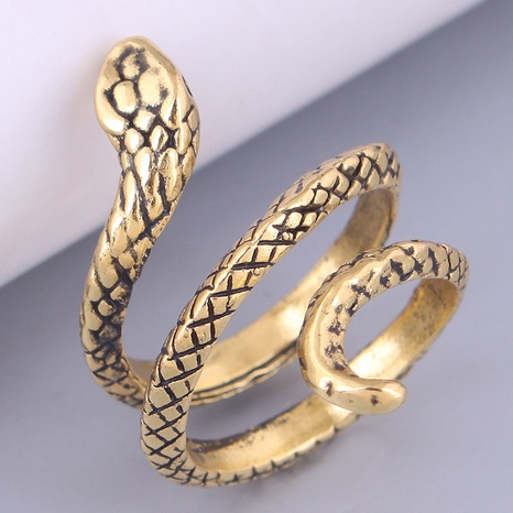 European and American fashion retro simple auspicious snake ring's discount tags