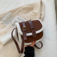 Retro texture bag new trendy semicircle saddle bag shoulder messenger bagpicture11