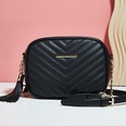 new fashion crossbody bag square zipper stripes soft surface bagpicture13