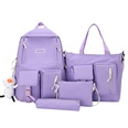 Korean style large capacity canvas handbag shoulder bag pencil case backpack fourpiece setpicture15
