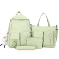 Korean style large capacity canvas handbag shoulder bag pencil case backpack fourpiece setpicture17