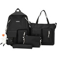Korean style large capacity canvas handbag shoulder bag pencil case backpack fourpiece setpicture21