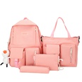 Korean style large capacity canvas handbag shoulder bag pencil case backpack fourpiece setpicture23