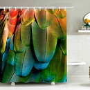 rideau de douche en plumes vertes impermable et rsistant  la moisissure en polyester paissi imprimpicture6