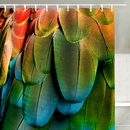 rideau de douche en plumes vertes impermable et rsistant  la moisissure en polyester paissi imprimpicture8