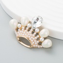 Nouveaux accessoires corens simples de broche de diamant de couronne de perle en grospicture14