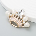 Nouveaux accessoires corens simples de broche de diamant de couronne de perle en grospicture17