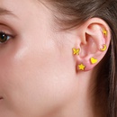 Classic love star moon earrings screw piercing screw ball ear studspicture18