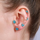 Classic love star moon earrings screw piercing screw ball ear studspicture16